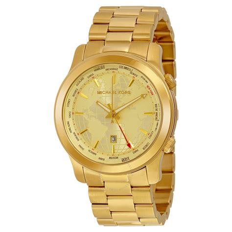 michael kors runway ladies watch mk5960|Michael Kors Runway GMT Champagne (World .